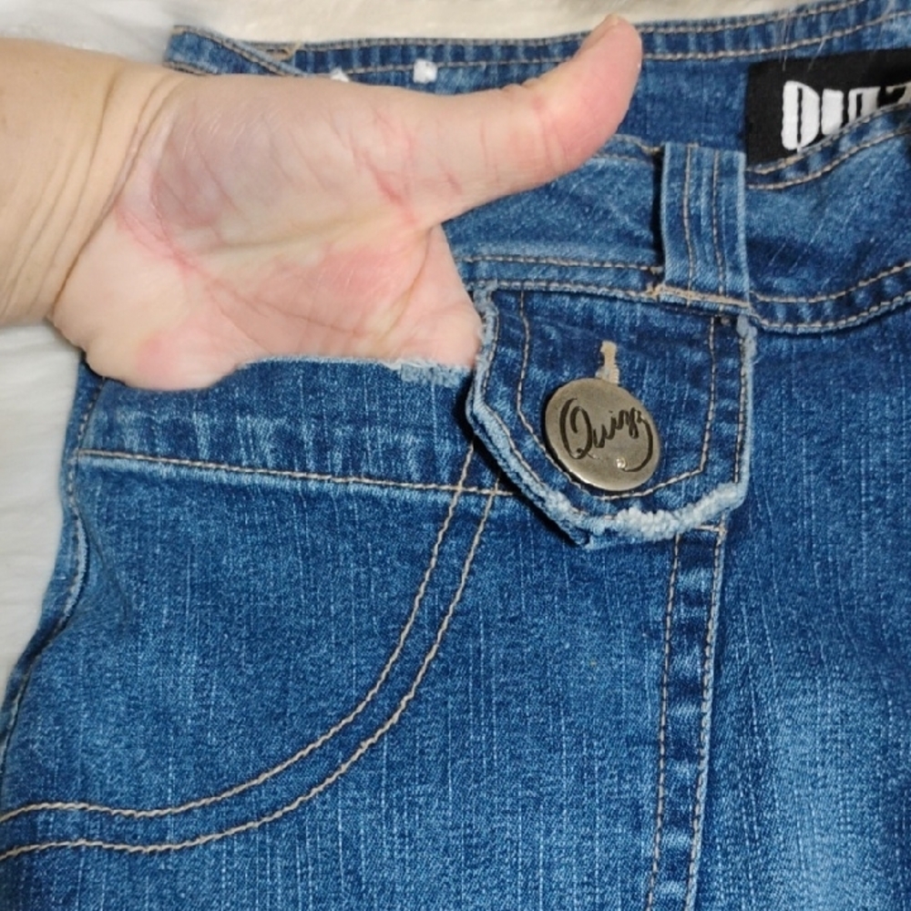 SALE! Quizz New York Vintage Classic Blue Denim A-Line Skirt Sz.5/6 (XX-55) - Picture 12 of 13